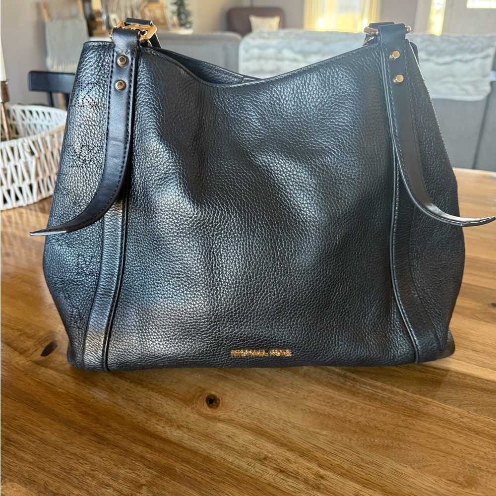 Michael Kors Black Leather Hobo Bag